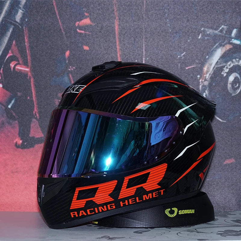 Full Face Motorcycle Helmet Men Women DOT Winter Safety Anti-Fog Waterproof Riding Motorbike Helmet Casco Motocross