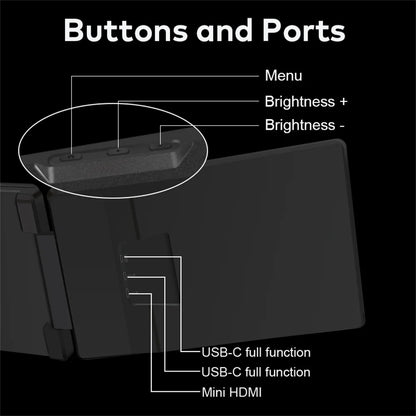 Rospider 15.6 Inch Dual Screen Extender Display FHD IPS Triple Expandable Monitor High Definition for Laptop Productivity