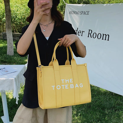 The tote bag For Women Crossbody Female Handbag New Solid Words Lette Leisure Large Bag,Luxury Fashion bag,designer bag for PU