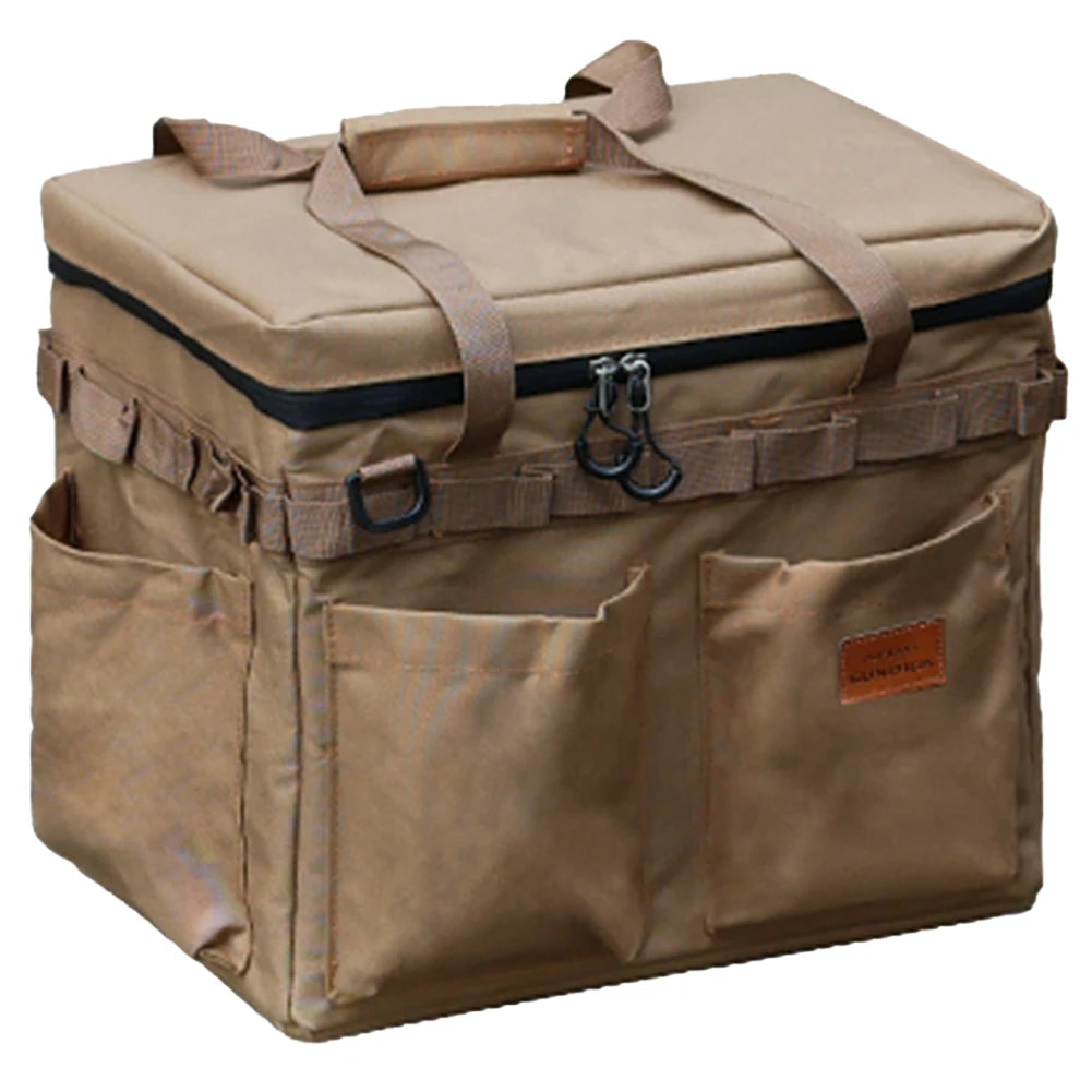 Camping Storage Bag Multifunctional Camping Cooking Utensil Organizer Large Capacity Waterproof Utility Camping Supplies