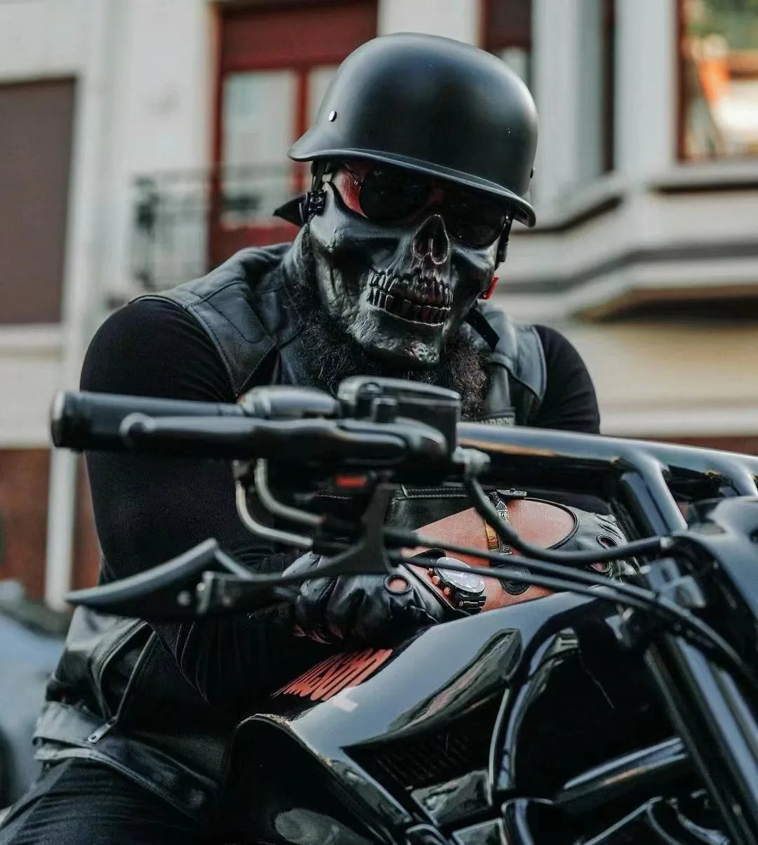 18 Half helmet motorcycle helmet Electric Vehicle bike Riding Locomotive for Cruiser Retro Four seasons Unisex teenager child