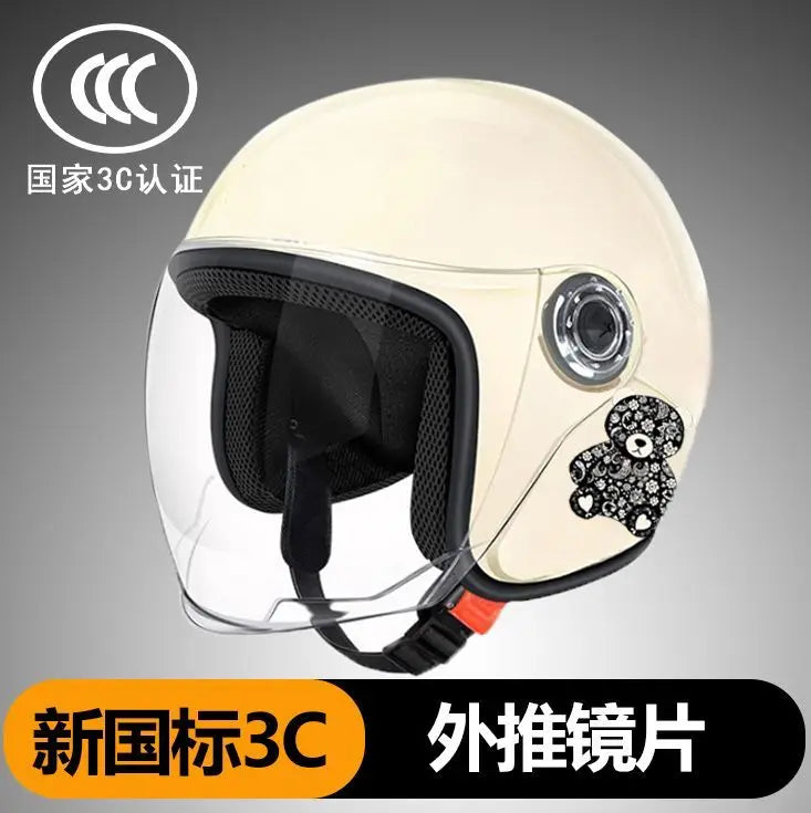 National standard 3C certified winter warm electric vehicle half helmet helmet unisex