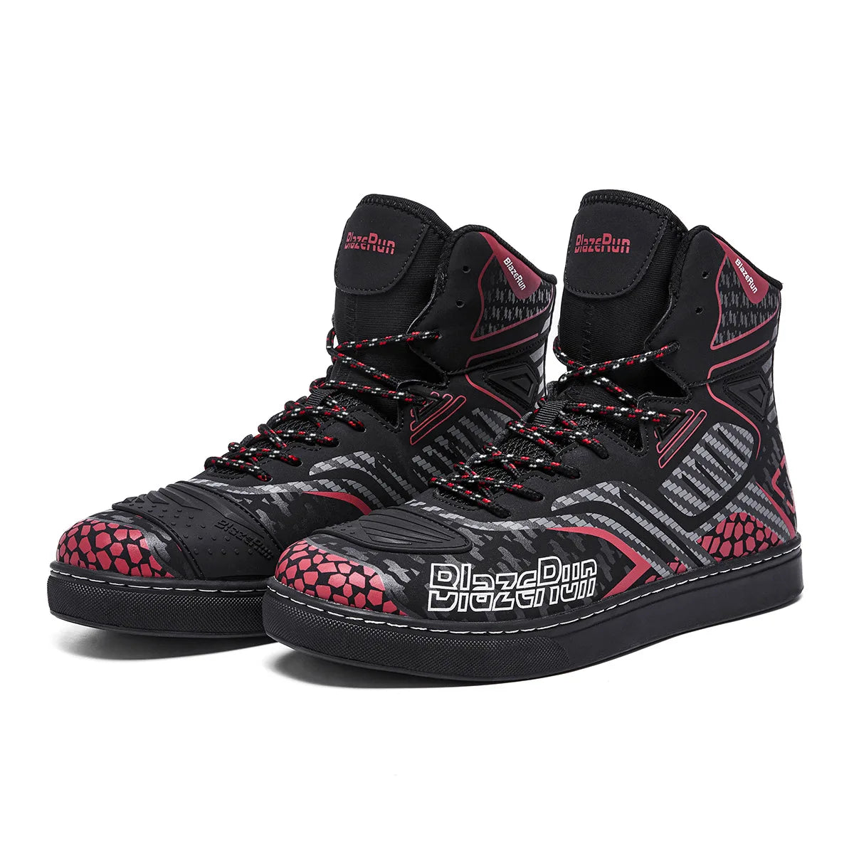 Motorbike Shoes Men Motorcycle boots Breathable Anti-fall Rider Road Racing Casual Shoes Boot Gear Shift Rubber Sole Reflective