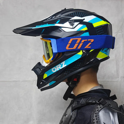 ORZF16-Off road motorcycle helmet, men's and women's rally helmet, mountain bike riding speed drops in all seasons