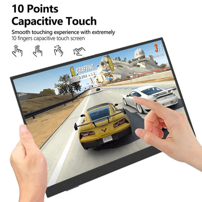 HGFRTEE 14 Inch Touch Screen Portable Monitor 100%sRGB 400cd/m2 Gaming Computer Expand Display For XBox PS4/ 5 Switch Loptop