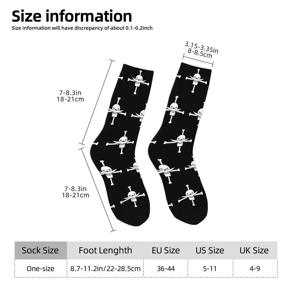 Fashion Men's Socks Harajuku Tony Tony Choppers Sock Luffys Zoros Trafalgar Law Anime Women's Socks Spring Summer Autumn Winter