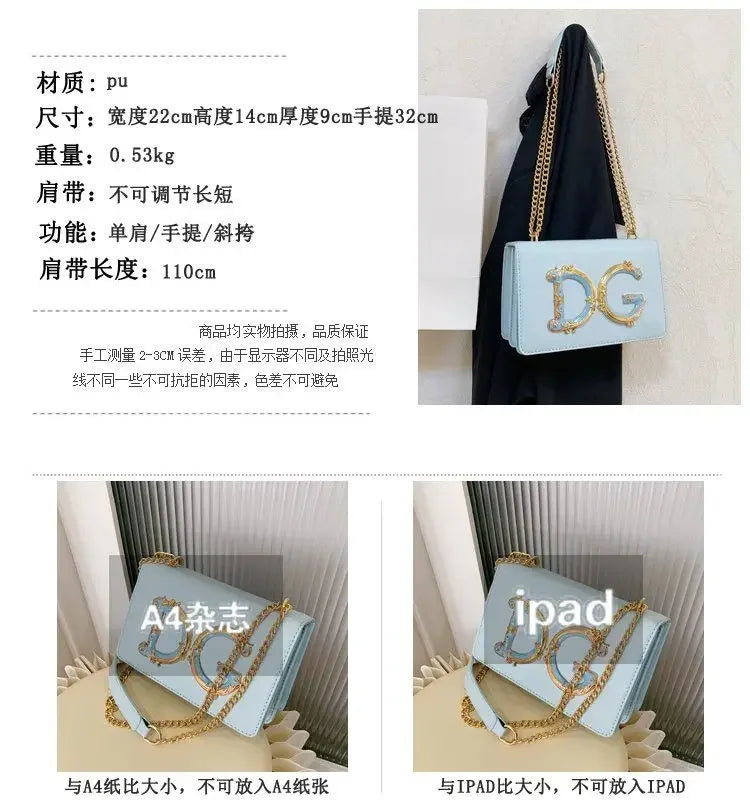 Versatile Fashion Student Crossbody Women 2025 Hot selling Crossbody Bag D Western Style Chain Bag Princess Cross Shoulder Cute