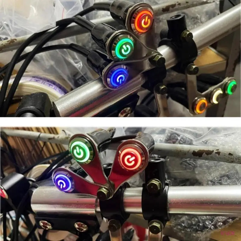 K1KE Durable CNCStart Engine On Off Self-lock Switch Button Motorbike Dirt Bike