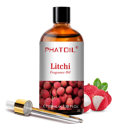 PHATOIL 100ml Aromatherapy Fragrance Oil with Glass Dropper Lime Coconut Strawberry Cherry Watermelon Lemon Mango Aroma Oils