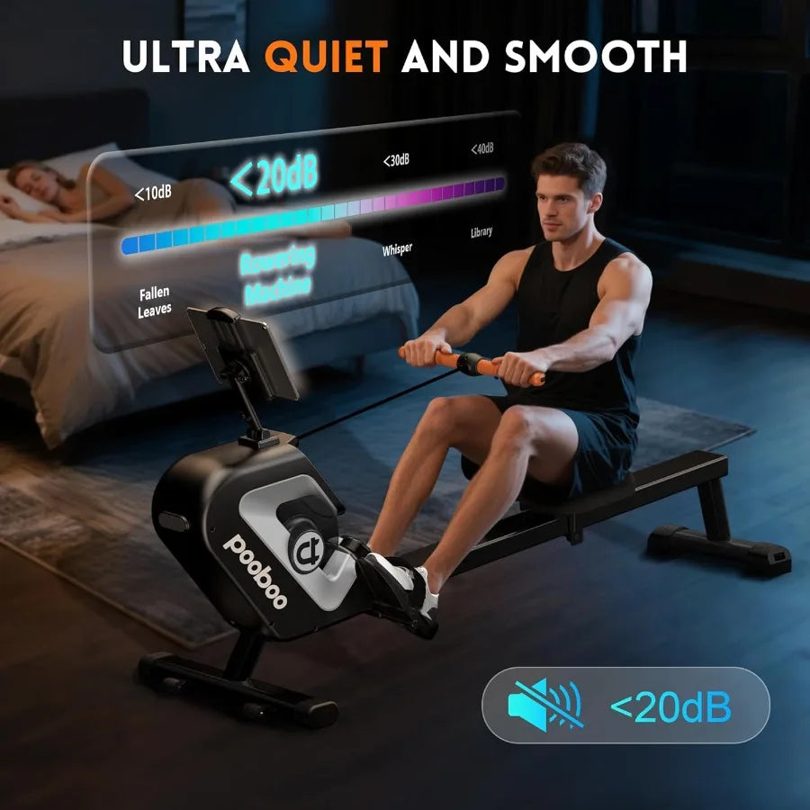HighPerformance Magnetic Rowing Machine for Home Fitness with APP Connectivity and LCD Monitor Supports Tablet Holder Ideal for
