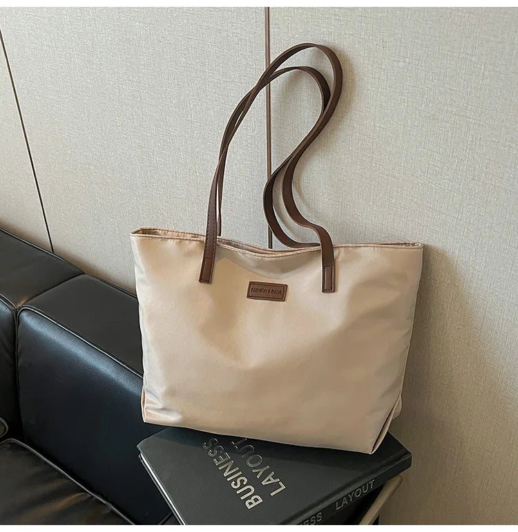 Casual Women's Oxford Cloth Shoulder Bags College Commuter Ladies Waterproof Tote Shopping Bag Large Capacity Female Handbags