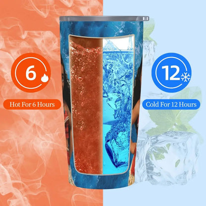 Moana and Pua Cartoon Movie Insulated Tumbler with Straws Stainless Steel Coffee Mugs Double Wall Car Bottle Cups 20oz