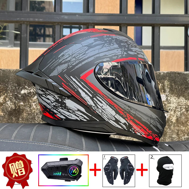 LVS motorcycle helmet men's and women's full face helmet double lens racing helmet DOT certification casco moto