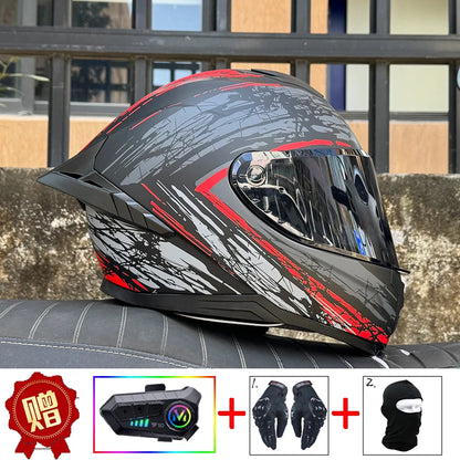 LVS motorcycle helmet men's and women's full face helmet double lens racing helmet DOT certification casco moto