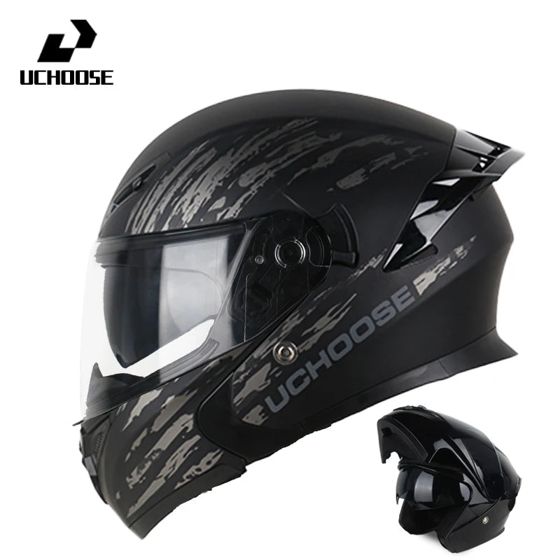 High Quality DOT Motorcycle Helmet Four Seasons Motocross Racing Modular Flip Up Casco Moto Men Women Off Road Helmet Unmasked