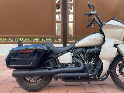 Motorcycle Hard Chopped Performance Saddlebag Bags&Carbon Fiber Latch Kit For Harley Touring Road King RG Street Glide 2014-2023