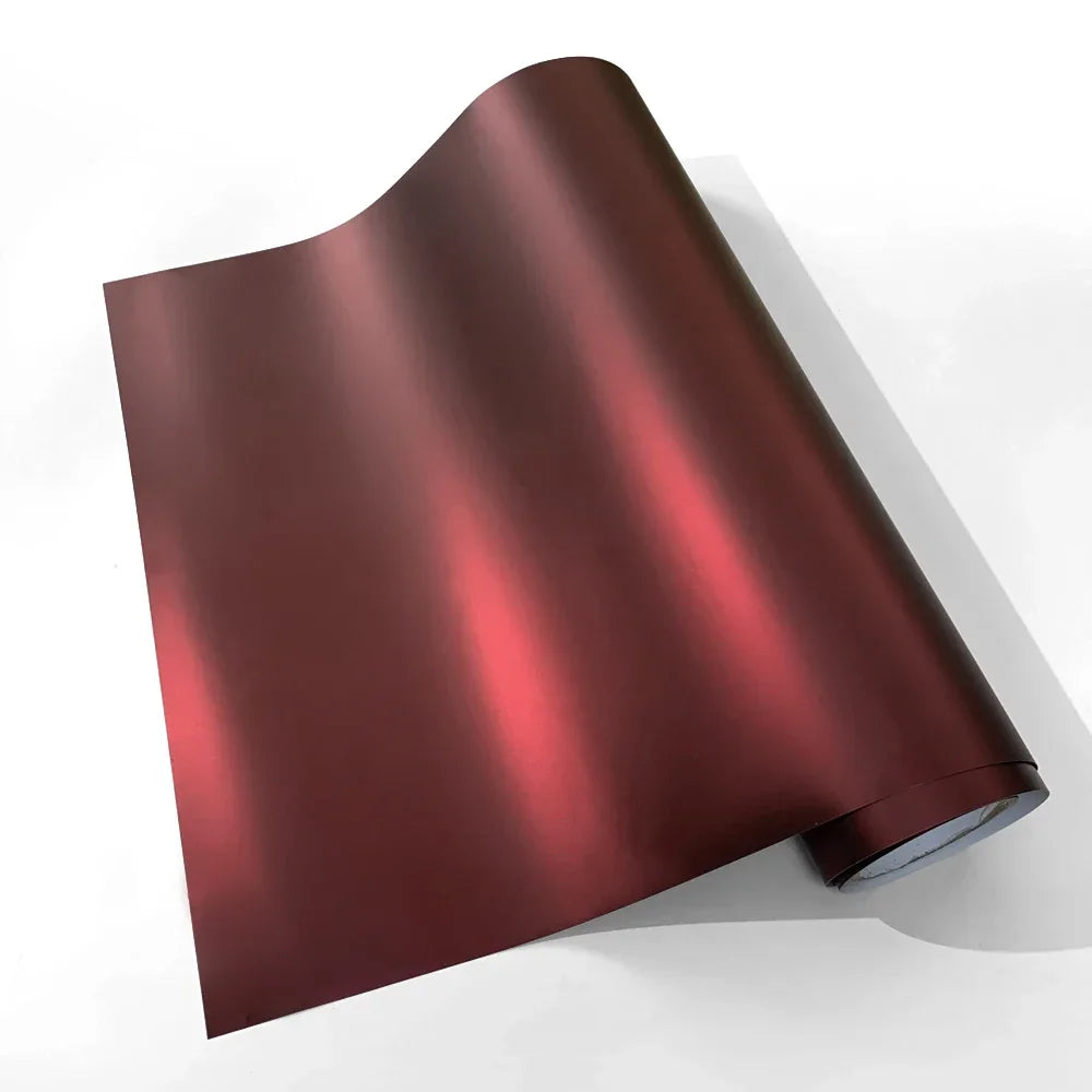 Red Series Wrap Vinyl Car Wrapping Film Bubble-free Vehicle Decoration PET Waterproof External Car Stickers Carbon Fiber Glossy