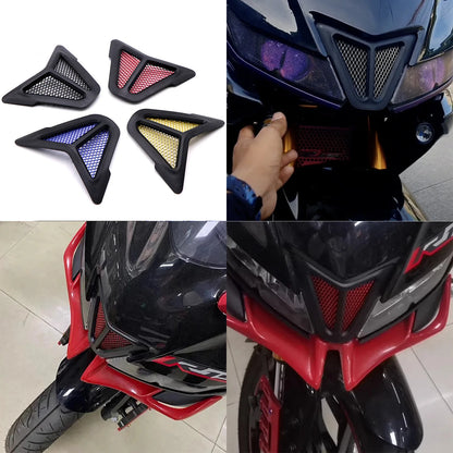 Dirt bike accessories moto decorative air Inlet Head Cover Aluminum Mesh Intake Guard Protector for Yamaha R15-V3 2017-2020