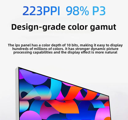 6K/4K monitor 32 ,27inch bezel MAC high definition external gaming computer LG mirror screen design photography vertical screen