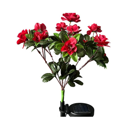 Waterproof LED Azalea Flower Solar Lights Outdoor Landscape Light for Lawn Patio Garden Path Decorative Lighting Best Gift