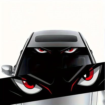 Angry Eyes Car Decals, Stylish Cartoon Car Window Stickers, Unique Auto Exterior Decor for Personality Car Styling, Trendy Car