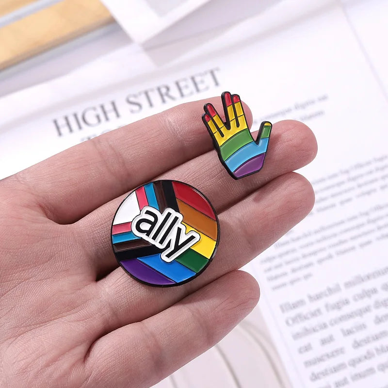 LGBT Rainbow Enamel Pins Pride Gay Asexual Trans Lesbian Dialog Box Brooches Lapel Backpack Badge Jewelry Gifts Accessories