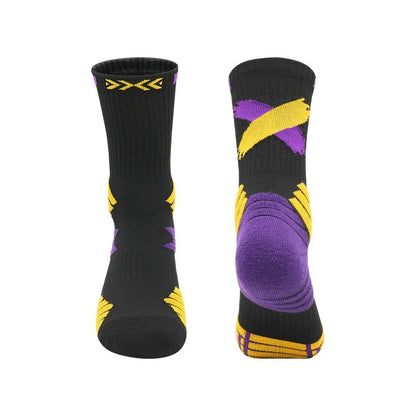 Practical Basketball Socks for Man Kids Thickened Towel Bottom Professional Medium Tube Sports for Elite Running Cycling