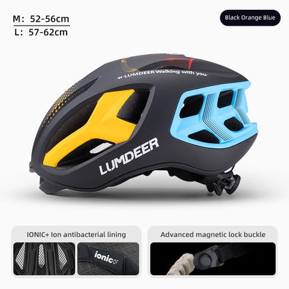 Eastinear new bicycle helmet ultra light breathable men and women outdoor sports cycling safety helmet with magnetic tail light