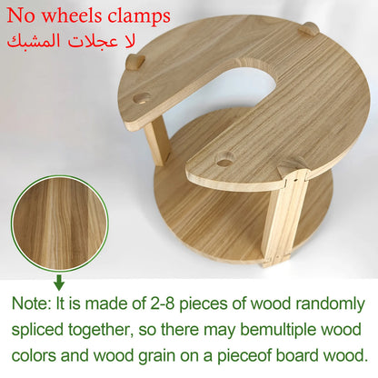 Shisha Stand Portable Wooden Hookah Table Holder Station With Wheels Rolling for Vase protection Hose Clamp Nargile Accessories