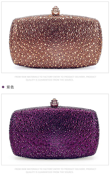 Evening Clutch Bags Green Bridal Clutches Bags Crystal Bridal Stones Purse Lady  Party Wedding Rhinestone Women Shoulder Handbag