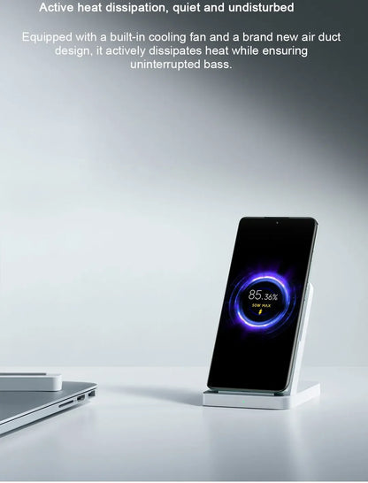 Original Xiaomi 50W Wireless Charger Pro Vertical Air Cooling Fast Charging For Xiaomi 13/12/11/10 Series For iPhone