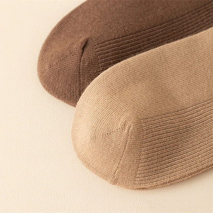 Women's Socks New Autumn Casual Simple Solid Color Winter Warm Socks For Women Korean Style Middle Tube Girls Pile Socks