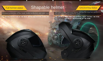 ORZ new motorcycle helmet with dual sunshades full face racing Bluetooth modular flip helmet for men and women DOT approval