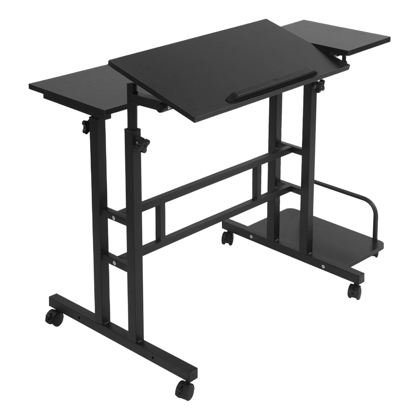 Multi Functional Foldable Computer Desk Adjustable Portable Laptop Desk Modern Computer Desk Computer with Wheels for Work Study