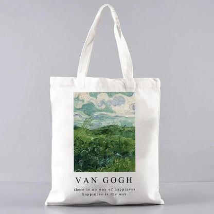 Vincent Van Gogh Capacious Tote Bag Casual Portable Shoulder Bag Lightweight Shopping Bag Big Reusable Canvas Bag Gift for Girls