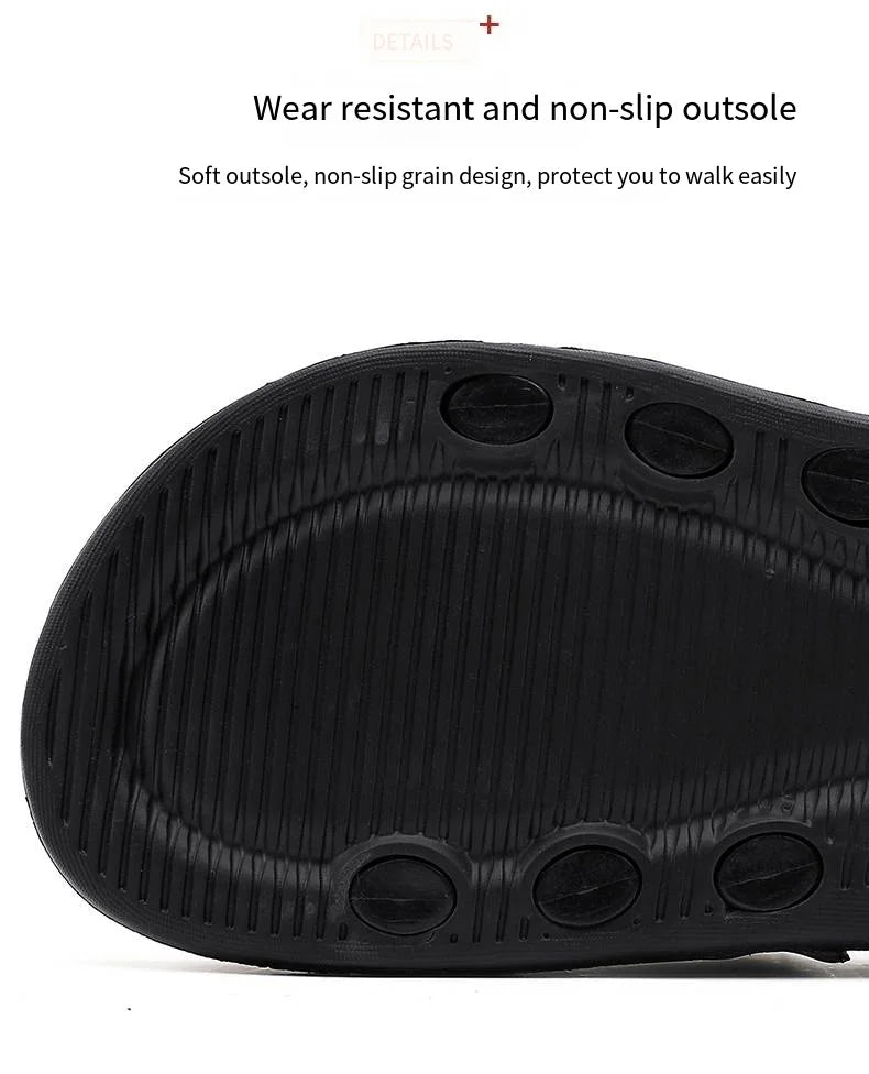 A Pair of Simple and Wear-Resistant Summer Slippers, Fashionable, Versatile and Comfortable Beach Shoes, Outdoor Sports Shoes for Men