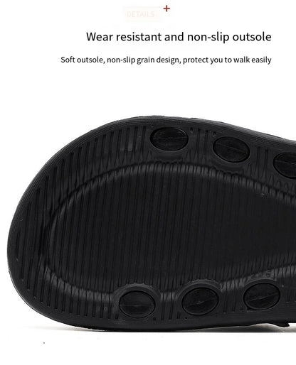 A Pair of Simple and Wear-Resistant Summer Slippers, Fashionable, Versatile and Comfortable Beach Shoes, Outdoor Sports Shoes for Men