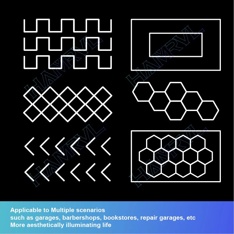 Hexagon Dimmable LED Ceiling Light Modern Honeycomb Panel with 3-Level Dimming 100%/50%/20% for Living Room Bedroom Salon Garage