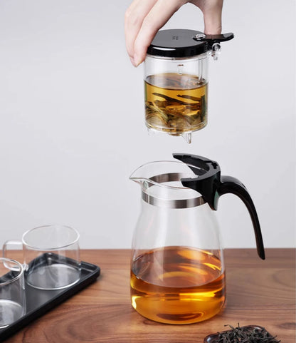 SAMADOYO elegant cup insulation separation bubble teapot heat-resistant glass teapot simple filter tea cup