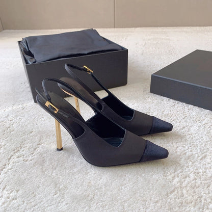 Women's sandals luxury Brand Shoes Woman 2026 trend Ankle Strap Summer Rivets High Heels Slippers Design Pointed Toe Sexy party