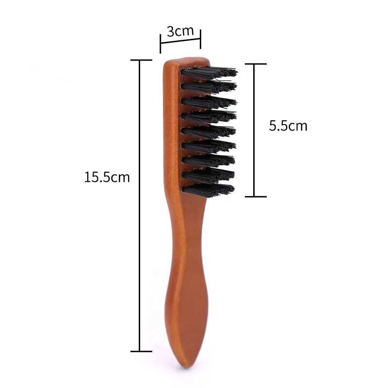 Barber Wood Handle Hairdressing Soft Hair Cleaning Brush Retro Neck Duster Broken Remove Comb Hair Styling Salon Tools Wholesale