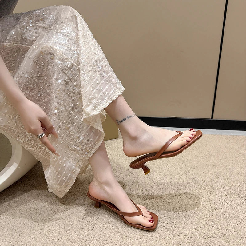 Female Summer Sexy Heels Sandals Slides Ladies Shoes Fashion Women Pumps Flip Flops Luxury High Heels Slippers Shoes