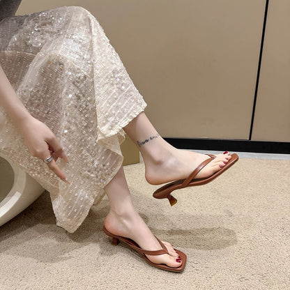 Female Summer Sexy Heels Sandals Slides Ladies Shoes Fashion Women Pumps Flip Flops Luxury High Heels Slippers Shoes