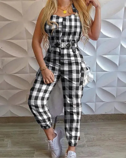 Fashion Pocket Jumpsuit Women Loose Dungarees Long Rompers Summer Solid Pockets Cargo Pants Female Casual Work Out Playsuits