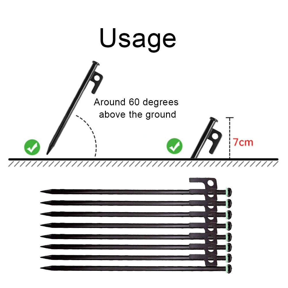 Camping Hiking Tent Accessories Camping Tent Accessories Kit with Reflective Camping Rope for Camping Hiking Garden Ground