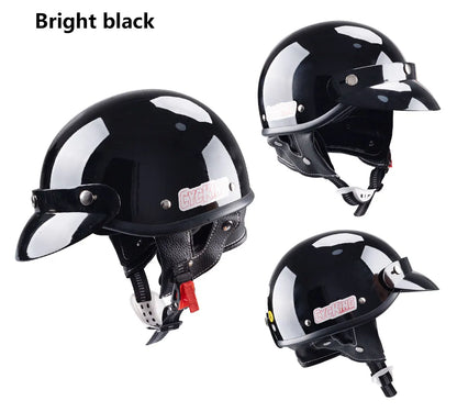 Cycking Motorcycle Helmet Four Seasons Riding Half Helmet Men Women Scooter Cute Retro
