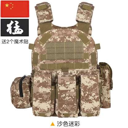 Nylon Tactical Vest Body Armor Hunting Carrier Airsoft Accessories CS Combat MOLLE Camo Military Army Vest for Outdoor Hunting