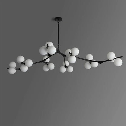 Modern Black Gold LED Chandelier 12/18/24 Glass Balls Ceiling Chandeliers Living Room Kitchen Bedroom Living Room Decoration