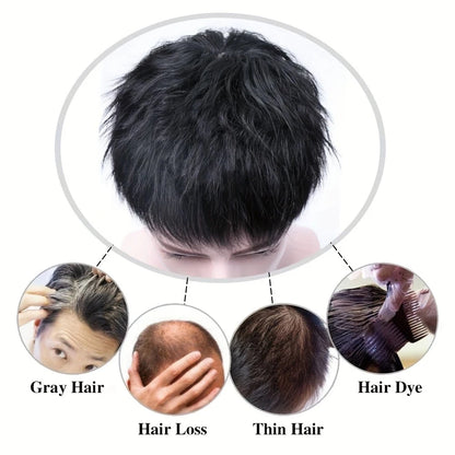 Men's Human Hair Wig Natural Look Baldness Hairpiece For Hair Loss Going Bald Compatible with All Hair Replacement