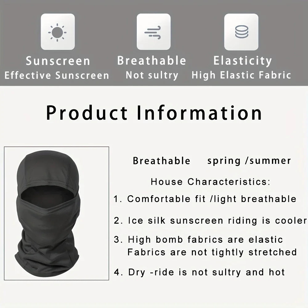 Tactical Windproof Balaclava for Bicycle Riding, Full Cover, Outdoor Hunting, Hiking Head, Warm Shield, Ski Scarf